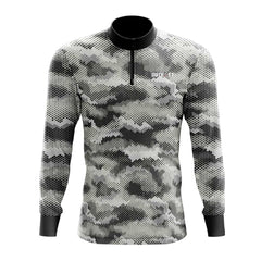 Grey Hex Camo Fishing Shirt