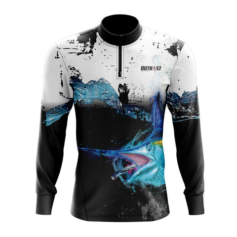 Marlin Black Fishing Shirt