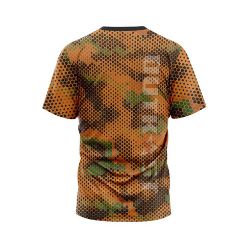 Orange Hex Camo Fishing TShirt