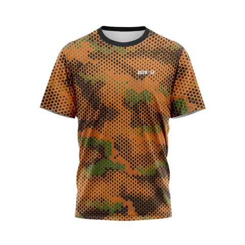 Orange Hex Camo Fishing TShirt