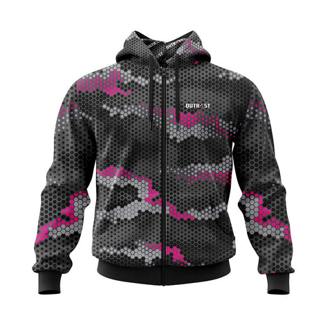 Pink Hex Camo Hoodie