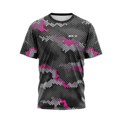 Pink Hex Camo Fishing TShirt