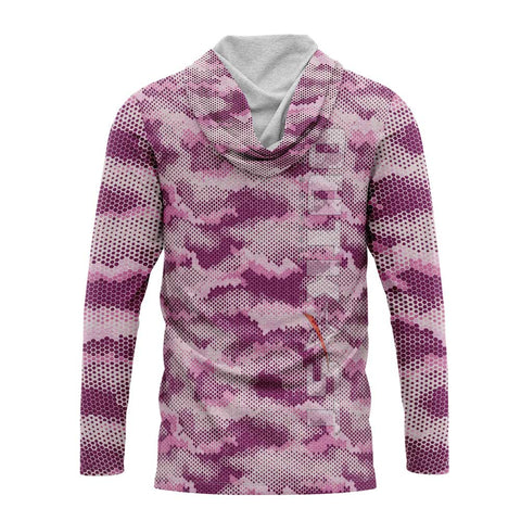 Pink Pixel Camo Hooded Fishing Shirt