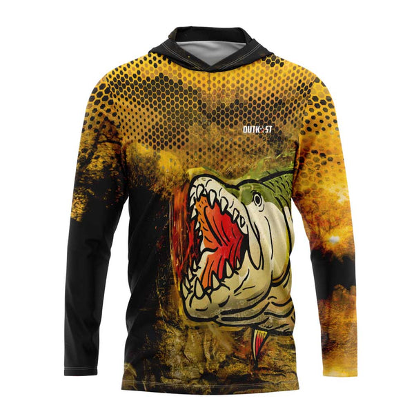 TigerFish Hex Hooded Fishing Shirt