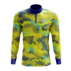 Yellow Pixel Camo Fishing Shirt